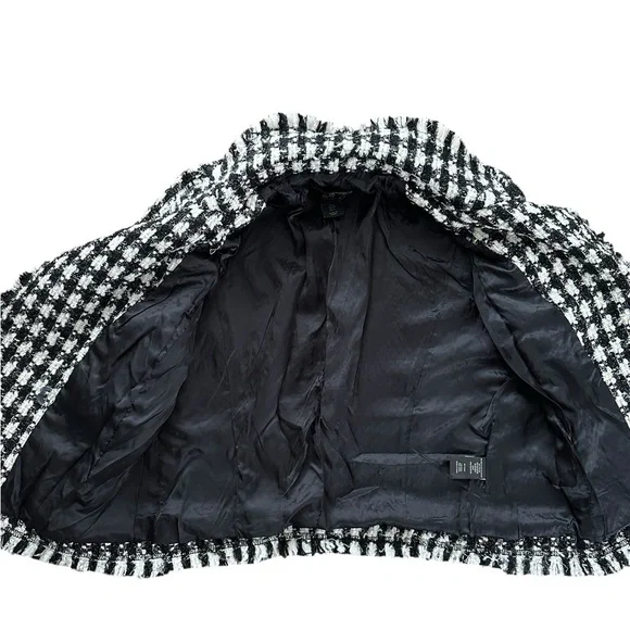 House of Harlow 1960 Houndstooth Tweed Blazer - Size Small - Picture 7 of 11